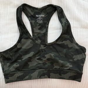 ALL ACCESS Camouflage Sports Bra - Black and Green